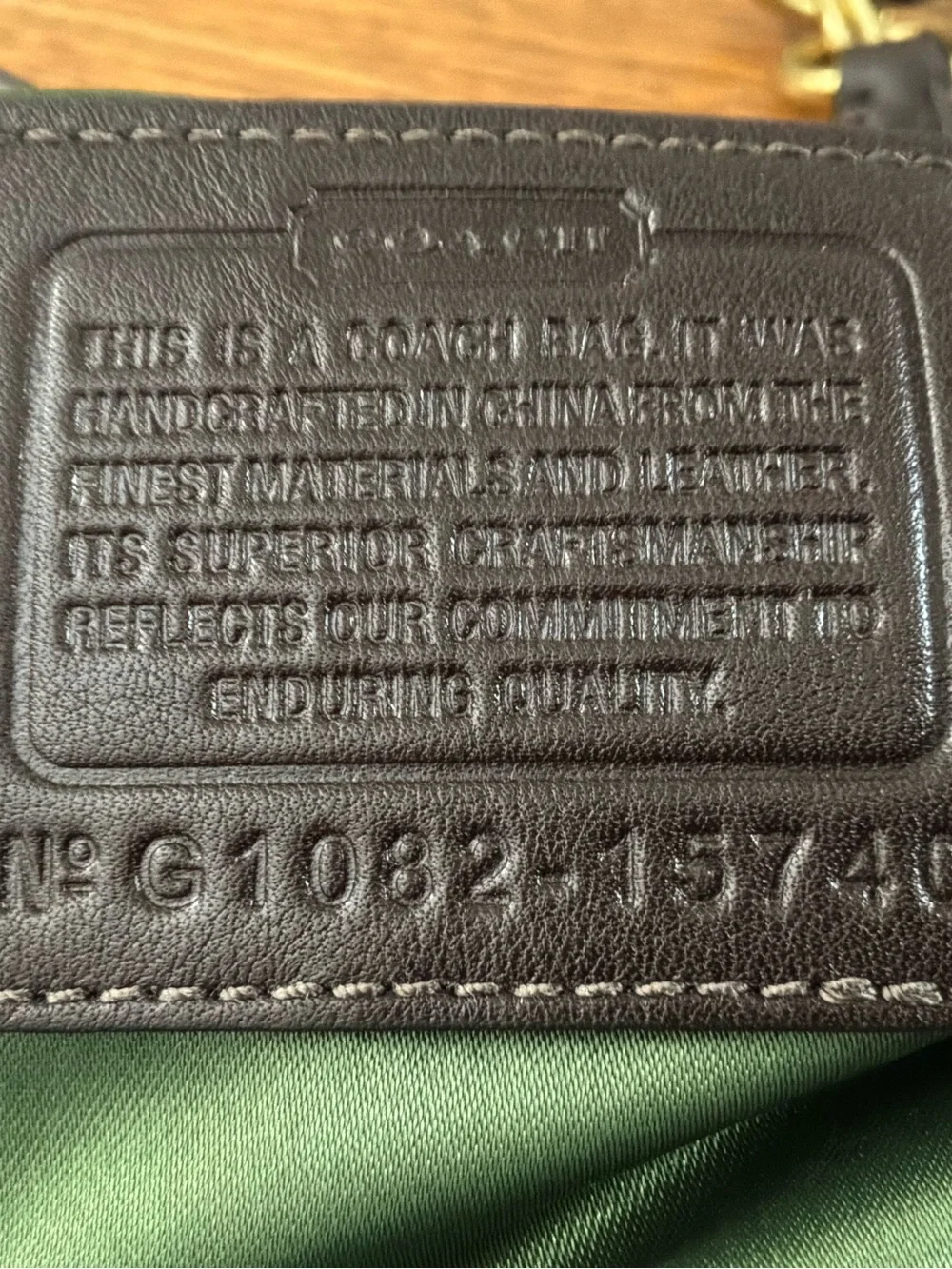 Coach Brown Leather Tote with Gold-Tone Hardware G1082-15740